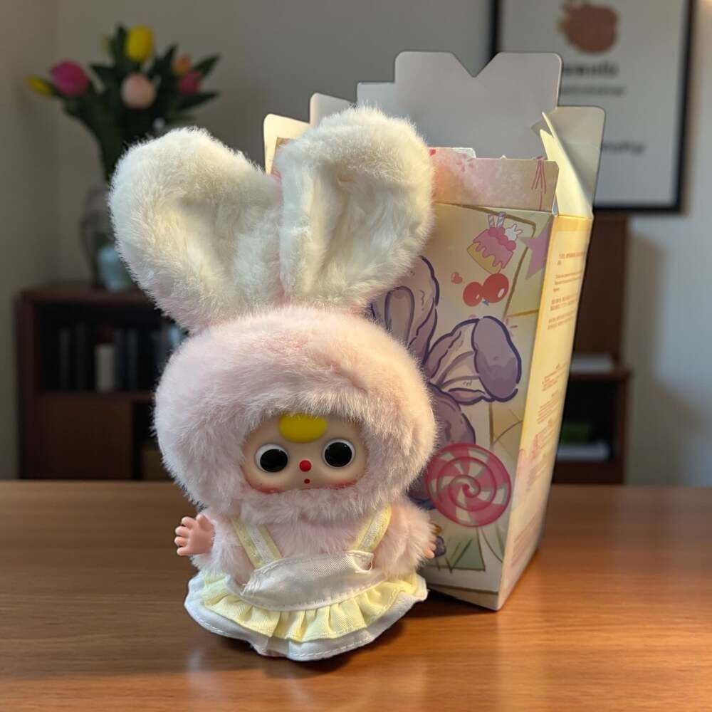 Baby Three Miniature Cute Bunny Plush Open Box